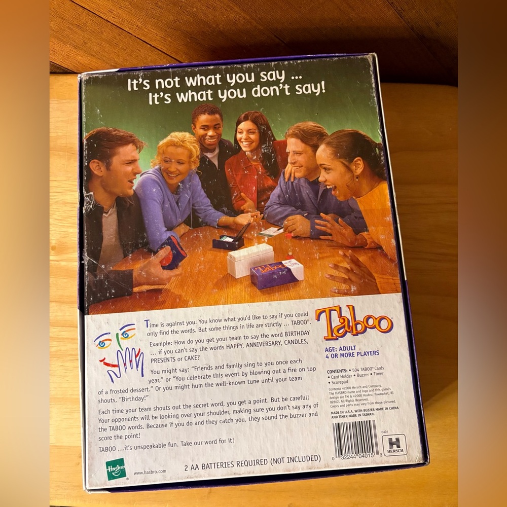 Taboo Board Game Hasbro Adult Party Game Complete with Buzzer - Picture 2 of 4
